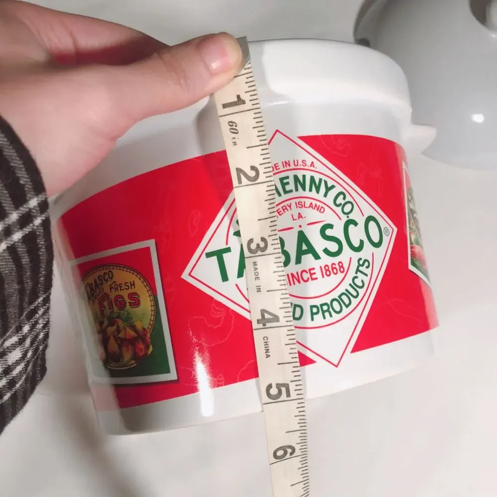 Tabasco Sauce Graphic Themed Vintage Style Retro Kitchen Crock Pot